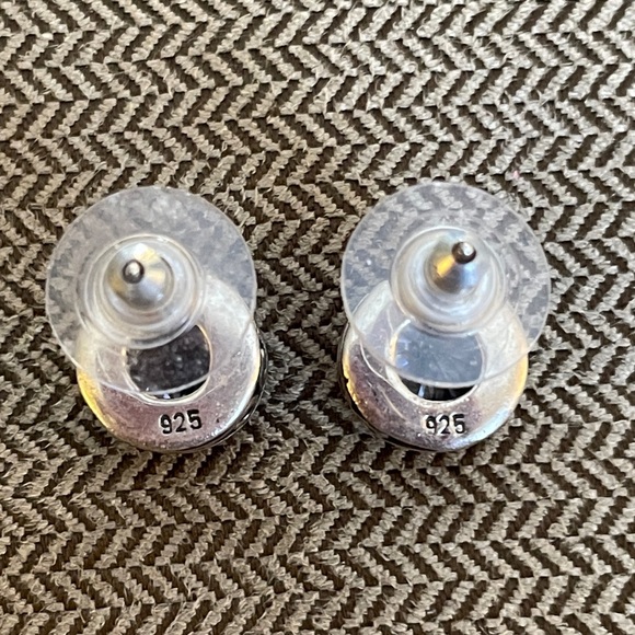 Sterling Silver Crystalline Stud Earrings - Picture 4 of 5